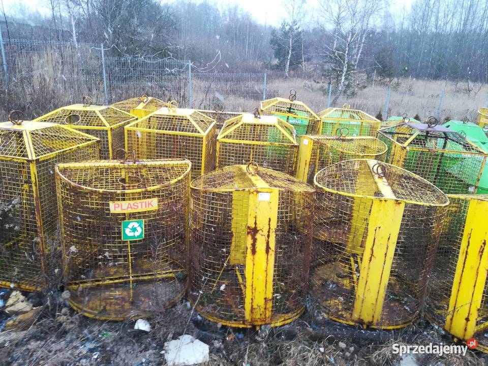Siatkowy kosz do selektywnej zbiórki odpadów